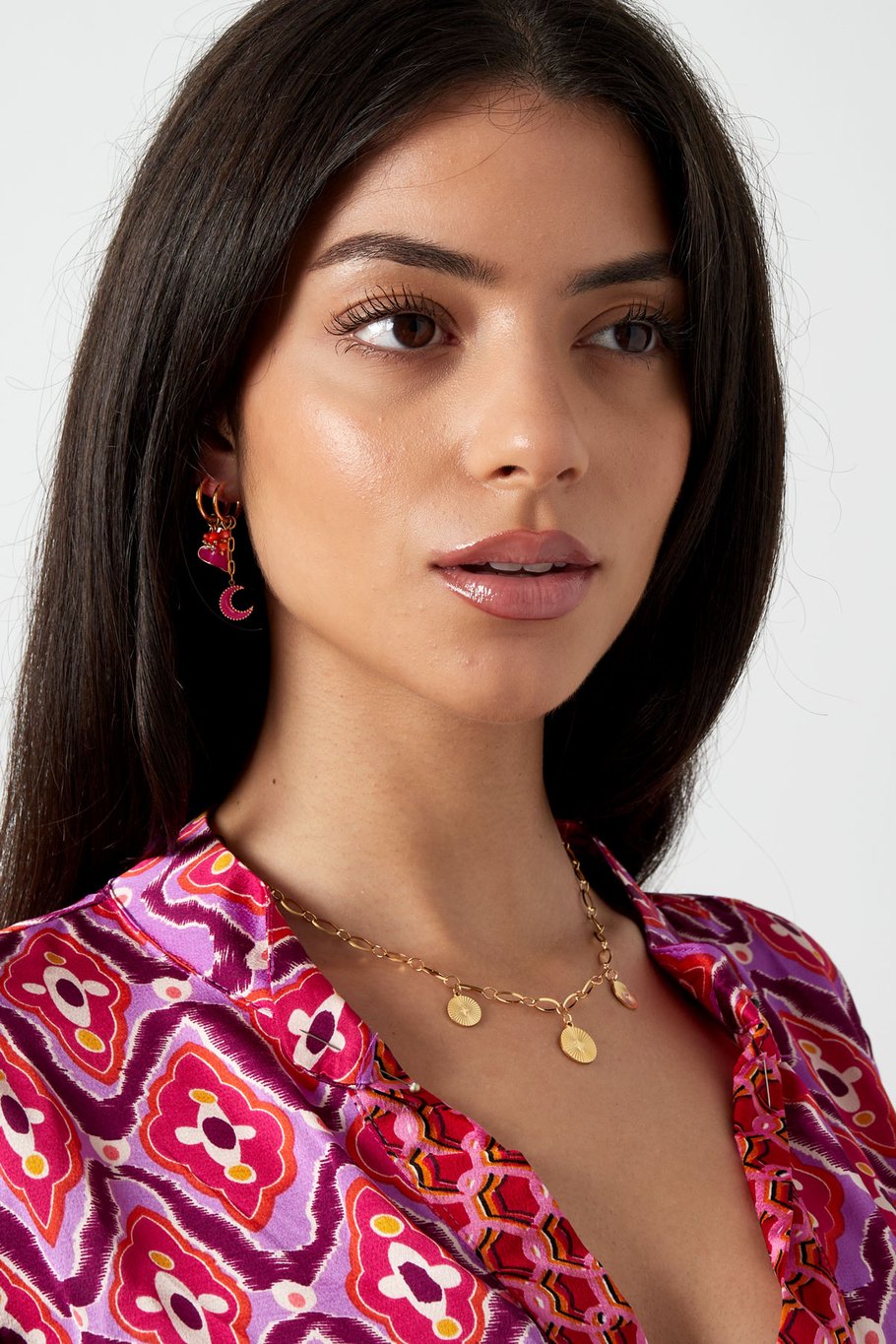 Collana tre monete - Colore argento Immagine4